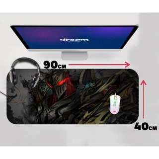 Mouse Pad Gamer Zed League of Legends LOL Extra Grande 90x40 70x30 60x40 Personalizado borda costurada mousepad
