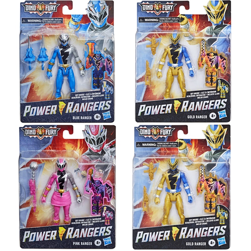Power Rangers Dino Fury Vermelho Ouro Azul Rosa Boomtower Ranger ...