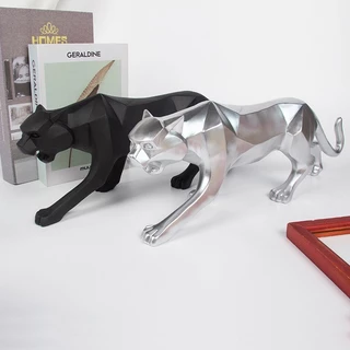 Ornamentos Geométricos Leopardo Carro Sala de Estar Acessórios para Casa Gabinete de Vinho Decorações Luxo Ornamentos 26CM