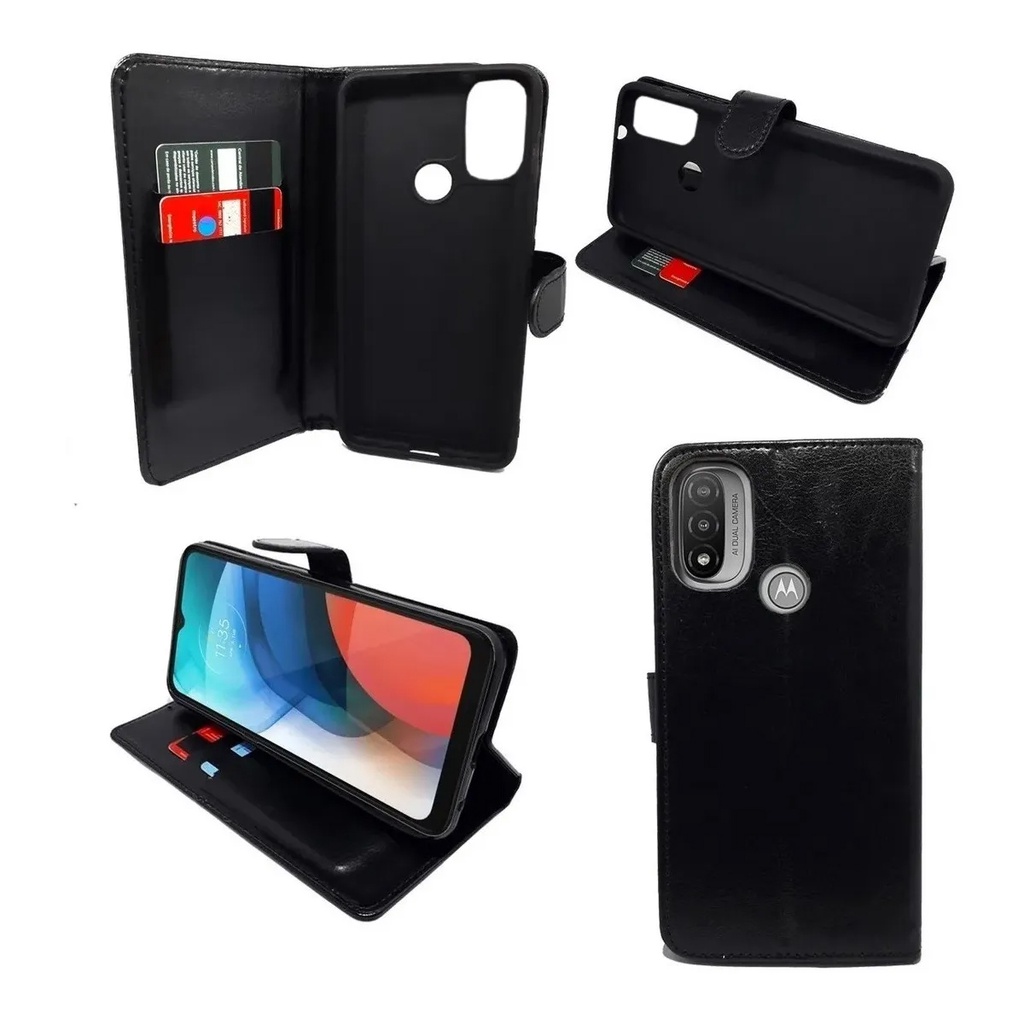 Capa Capinha Carteira Motorola Moto E20 / E30 / E40 Case Couro Flip Xt2155