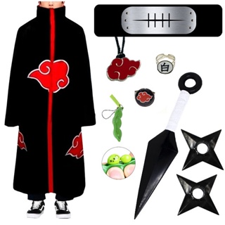 Mega Kit Naruto C/ Manto Akatsuki + 20 Itens Cosplay Geek