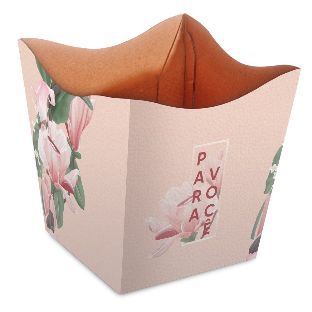 Cachepot De Papel P Pote Papel Decorado Magnolia Shopee Brasil