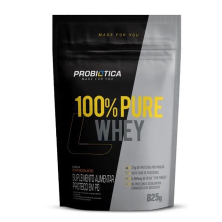 100% Pure Whey – 825g Refil Chocolate – Probiótica