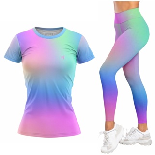 Kit 2 Legging Fitness Feminina Degrade Calca Academia Caminhada