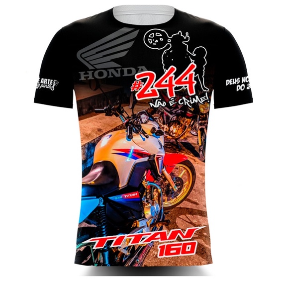 Camiseta Desenho Moto Motocicleta Masculina