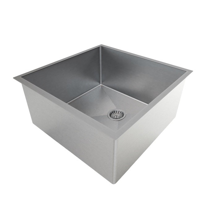 Cuba C/ Canal Equipado Escorredor Inox 40X40 Inoxidavel