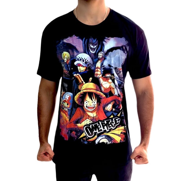 Camisa Camiseta Impressão 3D Full One Piece Anime Irmãos