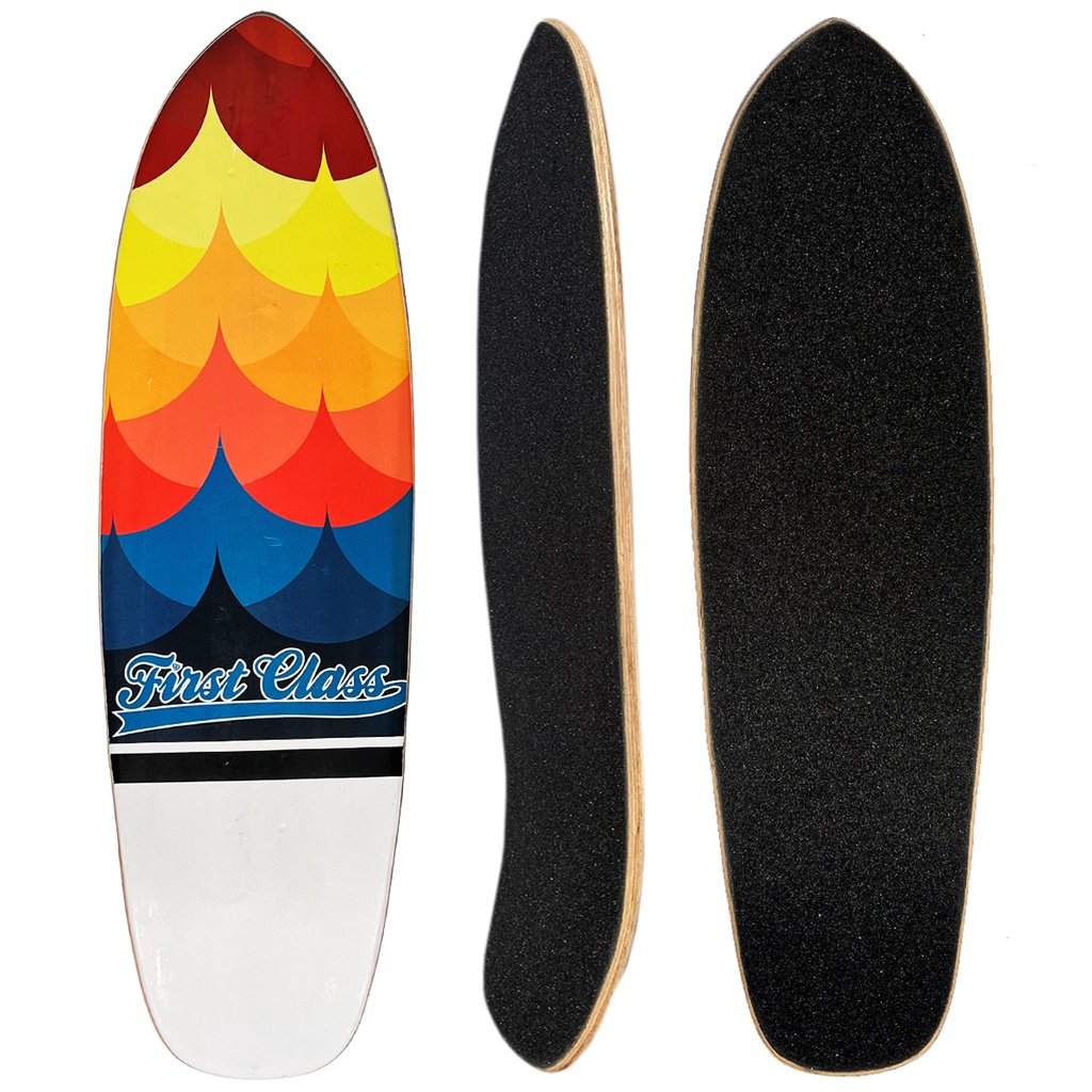 Shape longboard cruiser com lixa First Class - Waves | Shopee Brasil
