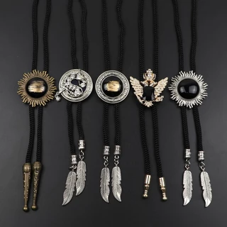 ZONFAZ Moda Redonda Bolo Tie Popular Pingentes De Gravata De Cowboy Ocidental