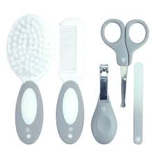 Kit Higiene Infantil Pimpolho - Tesourinha, cortador, lixa, escova e pente