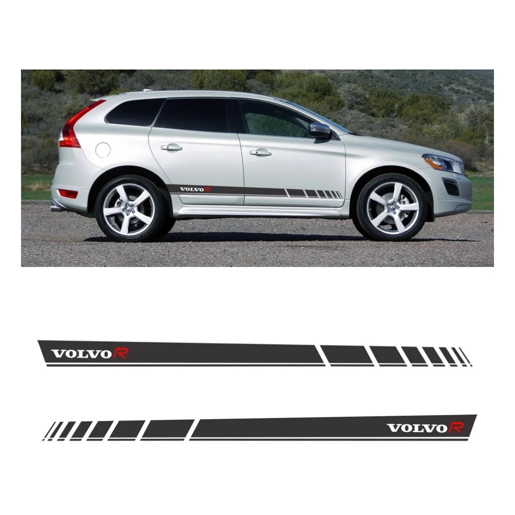 Adesivo Compatível Faixas Laterais Volvo R Xc60 R162
