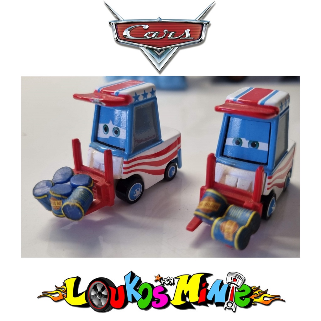 ミニカー Cars Toon Mator with Oil Cans Disney Cars Toon Lug & Nutty with Oil Cans Mater The Greater
