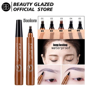 BEAUTY GLAZED Beleza Lápis Para Sobrancelhas 4 Pontas Tattoo Líquido Caneta Maquiagem Cosmético À Prova D