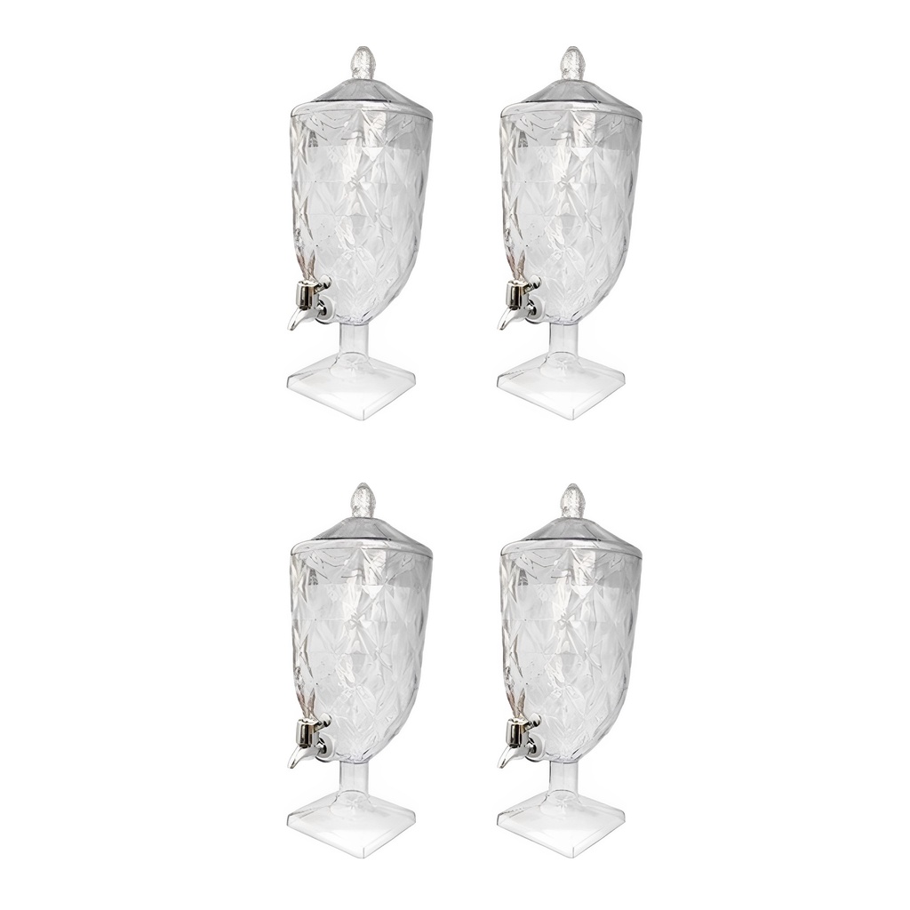 Kit 4 Suqueiras Diamond 4,5 Litros Acrílico