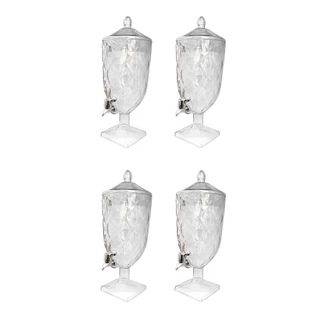 Kit 4 Suqueiras Diamond 4,5 Litros Acrílico