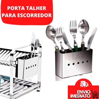 Escorredor Louca Inox 12 Pratos Cozinha Porta Talher Bandeja, P.O.  Internacional