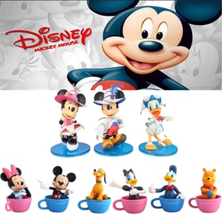 Adorável Conjunto De Brinquedos Disney Minnie Mickey Figura Teacup Adequados Para Crianças De Todas As Idades