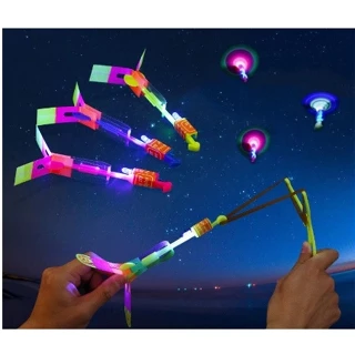 1un Avatar Voador Rotativo Helicoptero Led Foguete Lançador Estilingue Luminoso Brinquedo Criança em Oferta na Shopee