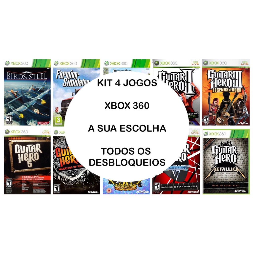 Kit 6 Jogos Xbox 360 - Destravado a sua Escolha