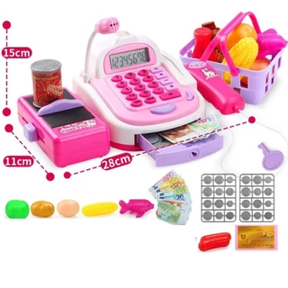 Brinquedo Caixa Registradora Brincando de Super Mercado C/ Luzes e Sons