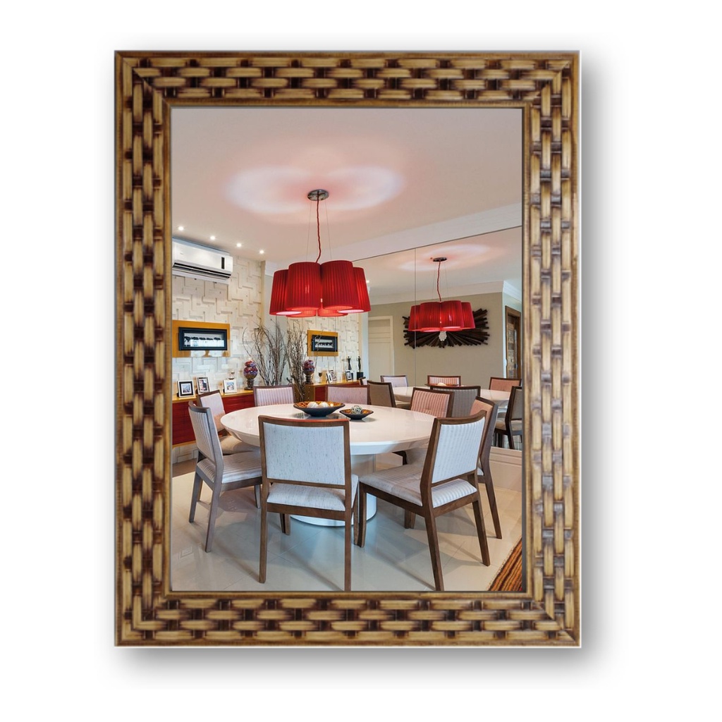 Espelho de Parede Decorativo Com Moldura Para Quarto Sala 36x46cm ...