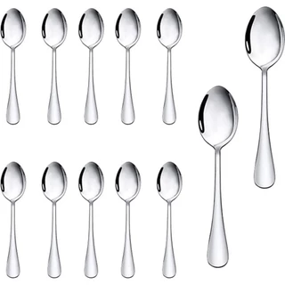Kit C/24 Colher Sobremessa Inox,Colher De Sobremesa Aço Inox
