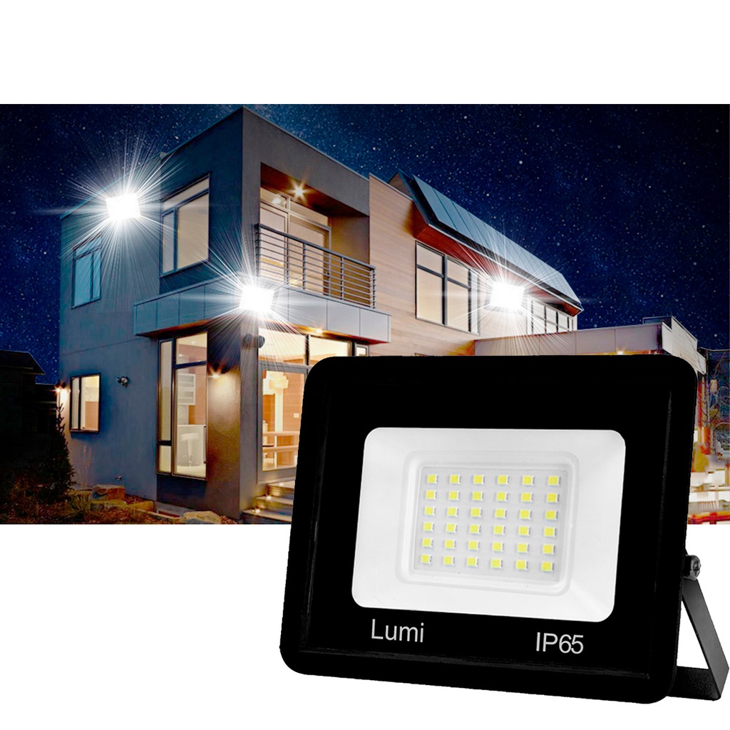 Kit 2 Luminária Holofote Refletor Super Led 100w Bivolt Lumi Pronta Entrega