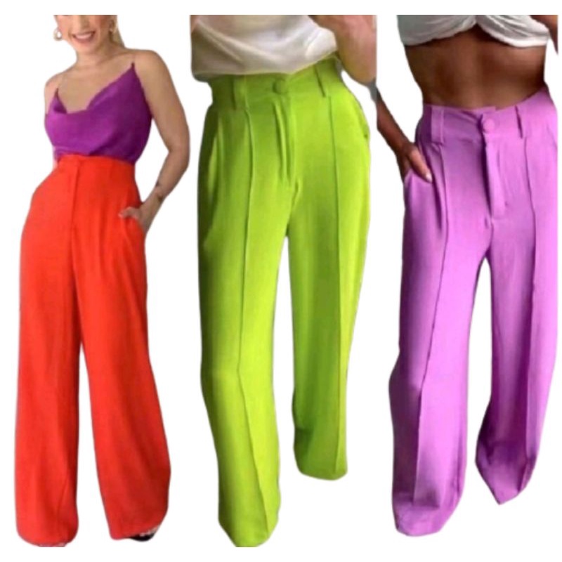 Calça Pantalona Feminina Tecido Duna Luxo e Estilo