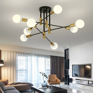 Lustre De Teto Moderno Com led De Luz Para Sala De Estar 4/6/8 cabeças
