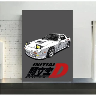 Quadro de mdf poster moldura Anime, Mangá, Initial D