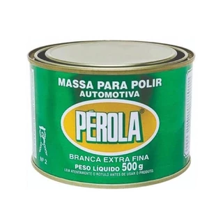Massa para polir automotiva Pérola branca extra fina 500 gramas em Oferta na Shopee