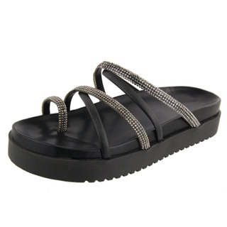 Sandália Papete Birken Feminina Com Strass Lançamento Promoção Tendência Primavera Verão Conforto