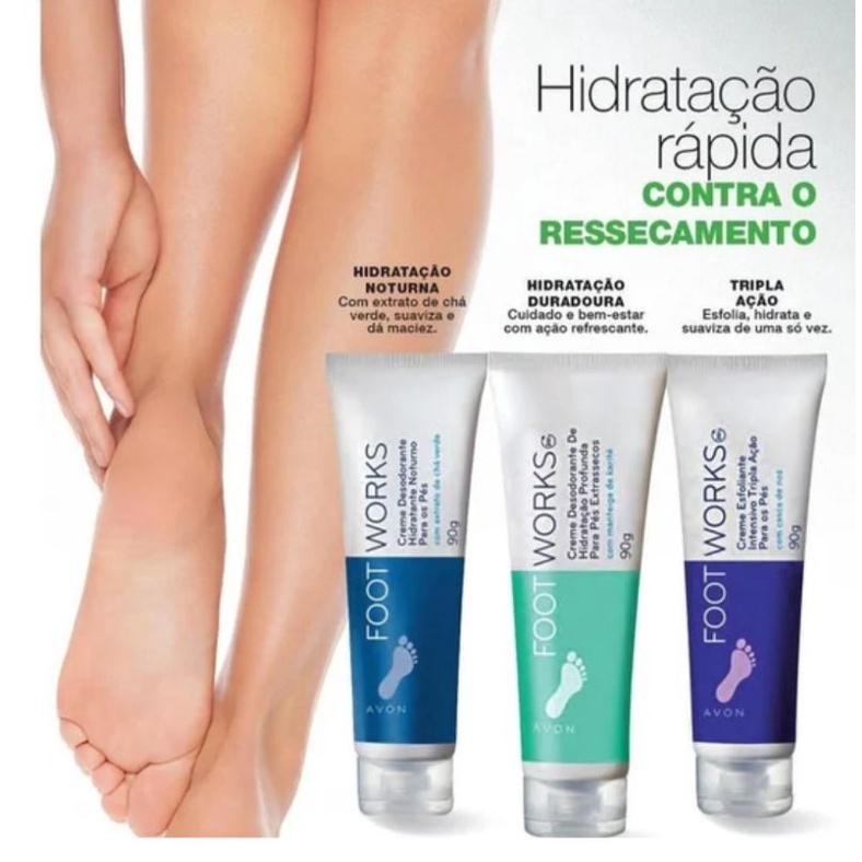 Creme Desodorante para os pés Foot Works Avon 80 g | Shopee Brasil