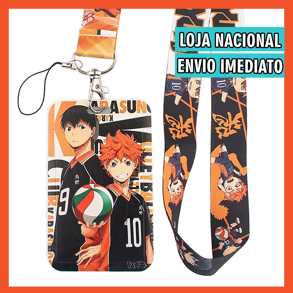 Haikyuu - Chaveiro com Cordão e Porta Crachá - Hinata e Tobio
