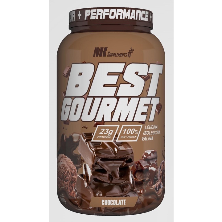 Best whey Gourmet Chocolate 907gr original Mk Supplements (nova emalagem)