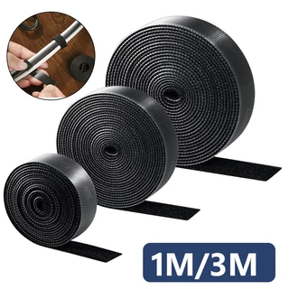 Organizador De Cabos 1M/3M Fita Adesiva Nylon Reutilizável Cabo Gravata USB Enrolador Clip De Fio