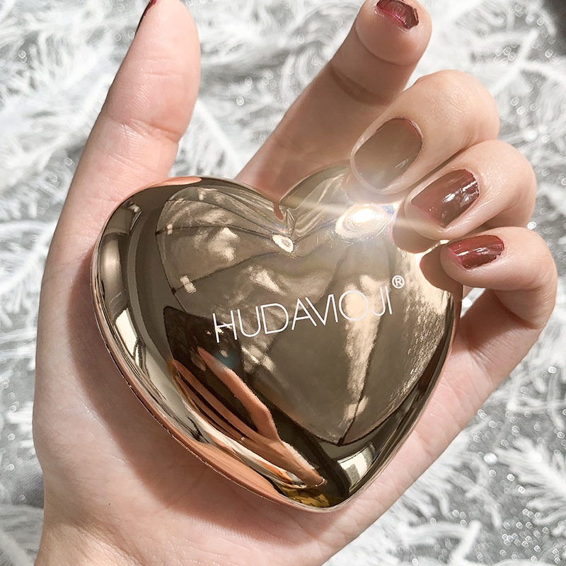 Influenciador Genuíno Diamante em Forma de Coração Diamante em Destaque Placa de Contorno Brilhante Pérola Brilhante Pó de Gengibre Sereia Ji Blush Sombra Cosmética