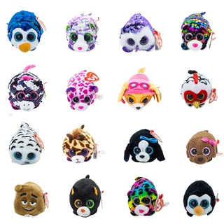 Ty Beanie Big Eyes Plush Pea Hair Spot Pinguim Coruja Leopardo Coleção Boneca Crianças Meninos Meninas Aniversário Presente De Natal 10cm
