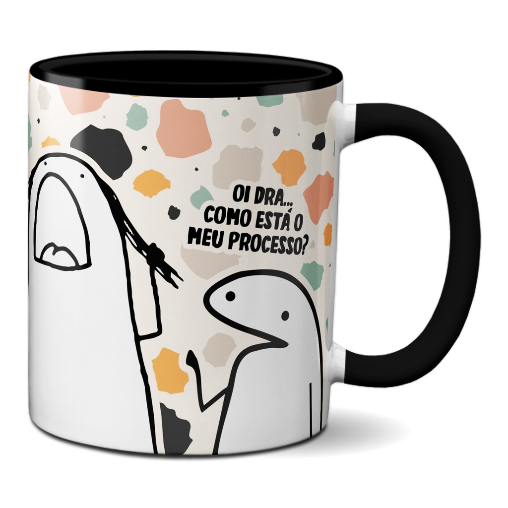 Caneca Meme Flork Paz Amor Positividade 12