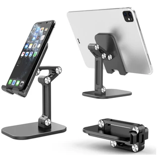 Suporte para Celular De Mesa p/ iPad iPhone Tablet Ajustável Dobrável Articulado