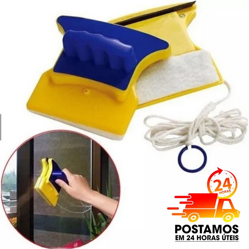 Limpador De Vidro Janela Magnetico Rodo Mágico Dupla Face