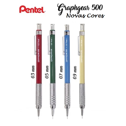 Lapiseira Profissional Pentel Graphgear 500 Cores Novas