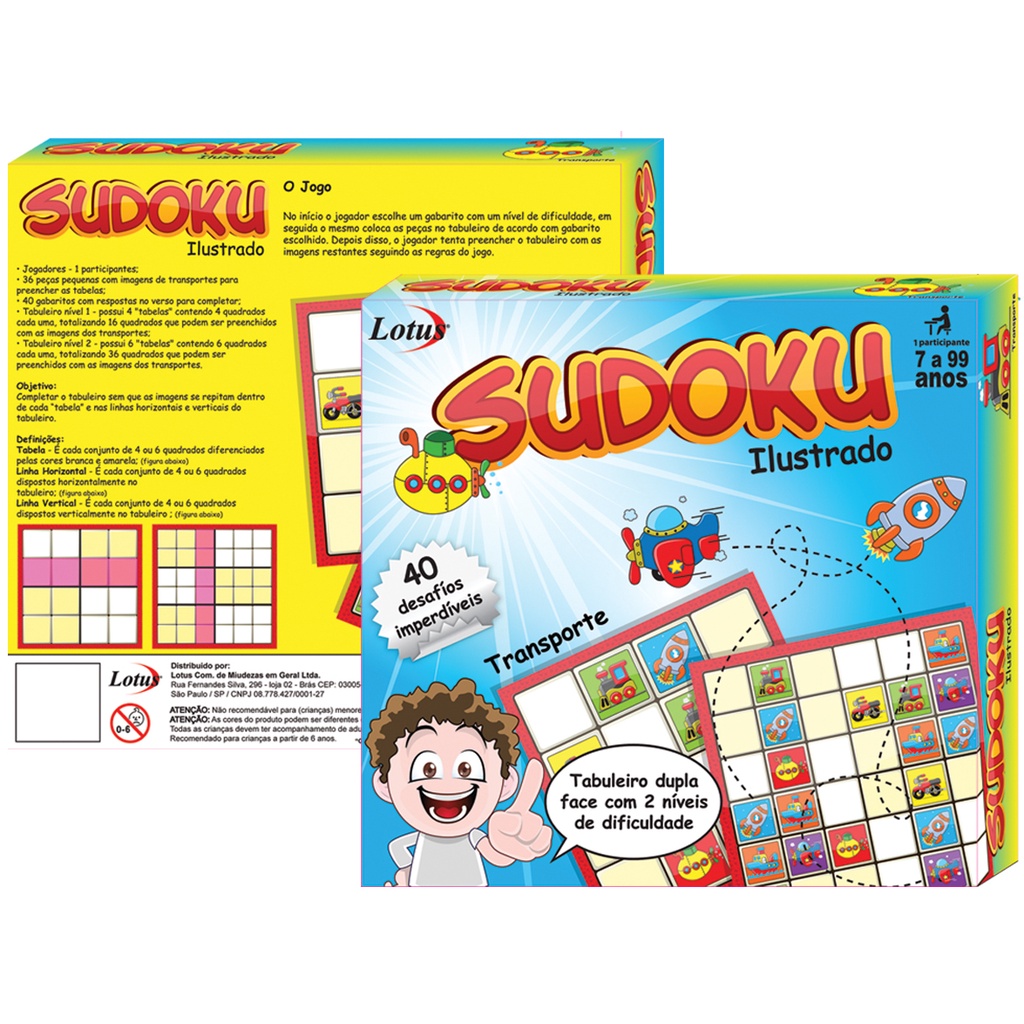 Jogo Sudoku Ilustrado Infantil