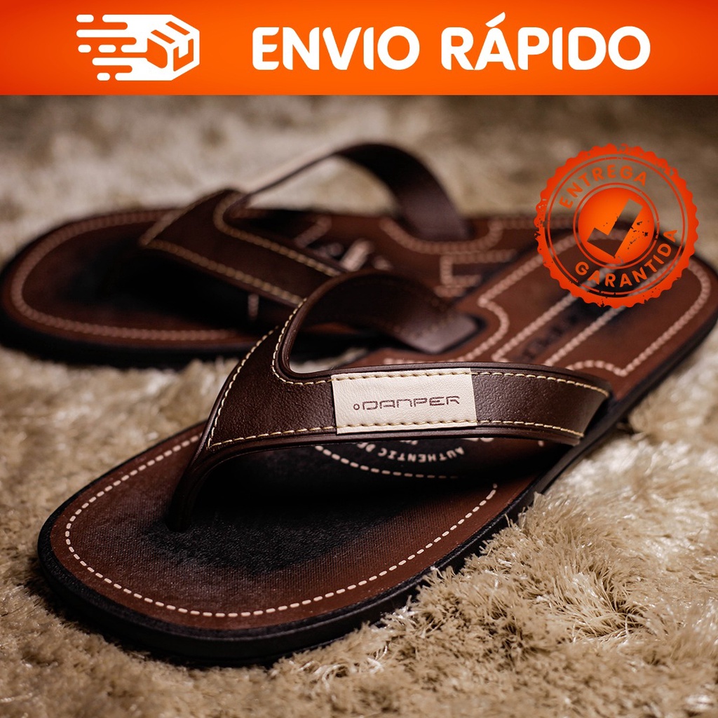 Chinelo Sandália de dedo Adulto Masculino Original Danper Marron 6016