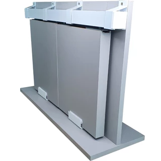 Kit Porta de correr com 2 folhas de 60cm - kit de ferragens de 2,40 branco com par de fecho concha branco