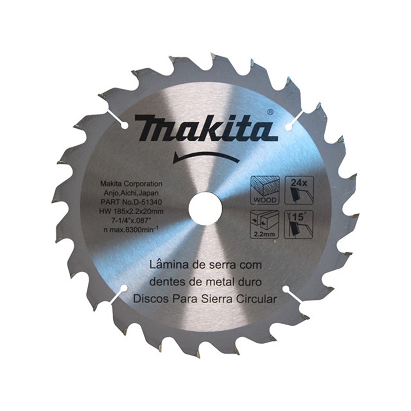 Disco Serra Circular Madeira 40 Dentes ou 24Dentes 185mm 7. 1/4