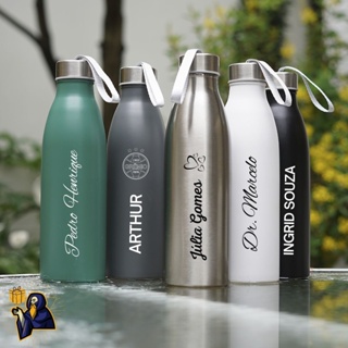 Garrafa Inox 750ML Personalizada c/NOME ou LOGOTIPO