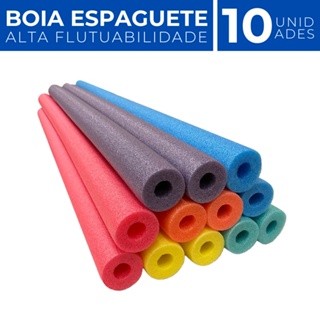 Kit 10 Boia Espaguete Flutuador Macarrão Piscina Água Praia Hidromassagem