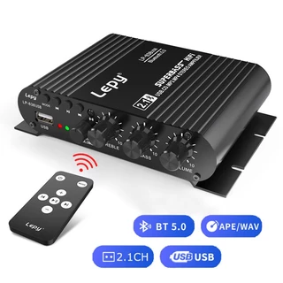 Amplificador Bluetooth 5.0 LEPY LP-838USB 2.1 3 Canais Super Baixo Suporte USB Sem Perdas Música Reprodução Com Controle Remoto Amperímetro Digital