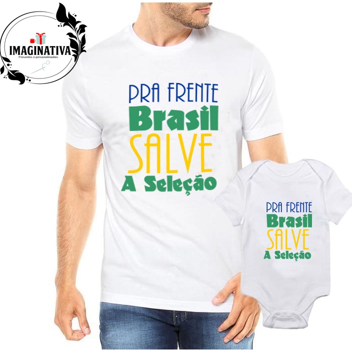 Camiseta Brasil Copa Do Mundo 2022 Hexa Amarela ou Branca Jogo Unissex Vai  Brasil Blusa Tshirt - 2 Rosas - Camiseta Feminina - Magazine Luiza